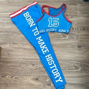 Yuri on Ice sports bra and leggings born to make history size medium